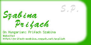 szabina prifach business card